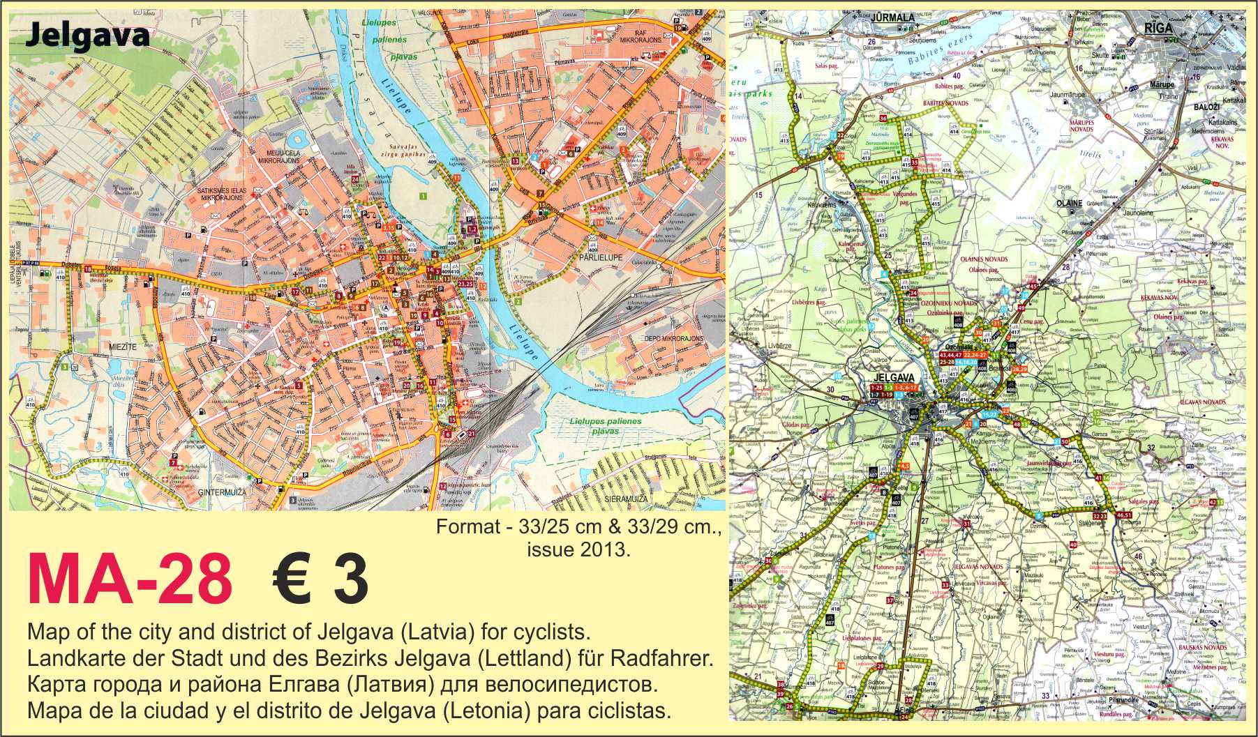 Jelgava map Latvia